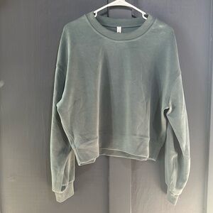 Lululemon Softstreme Perfectly Oversized Cropped Crew - Tidewater Teal - 6